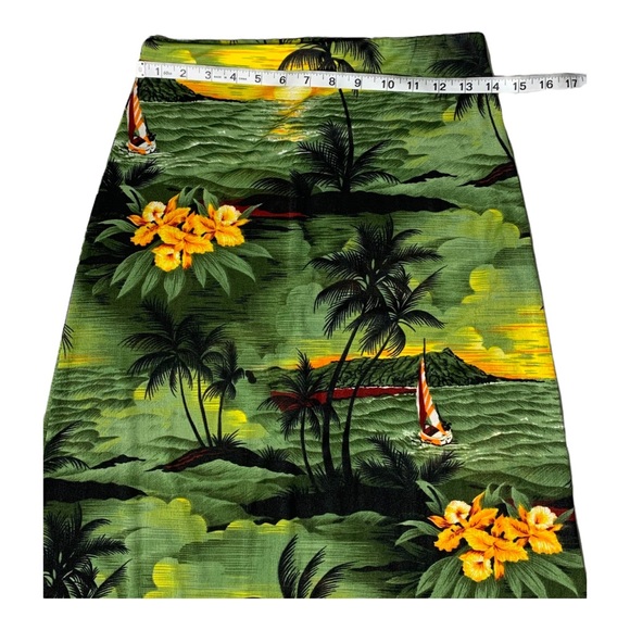 Vintage y2k 2000s tropical 2 piece set skirt crop top - Picture 2 of 9